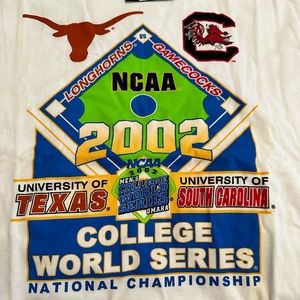 South Carolina VS Texas College World Series 2002 Vintage T SZ XL NWT!